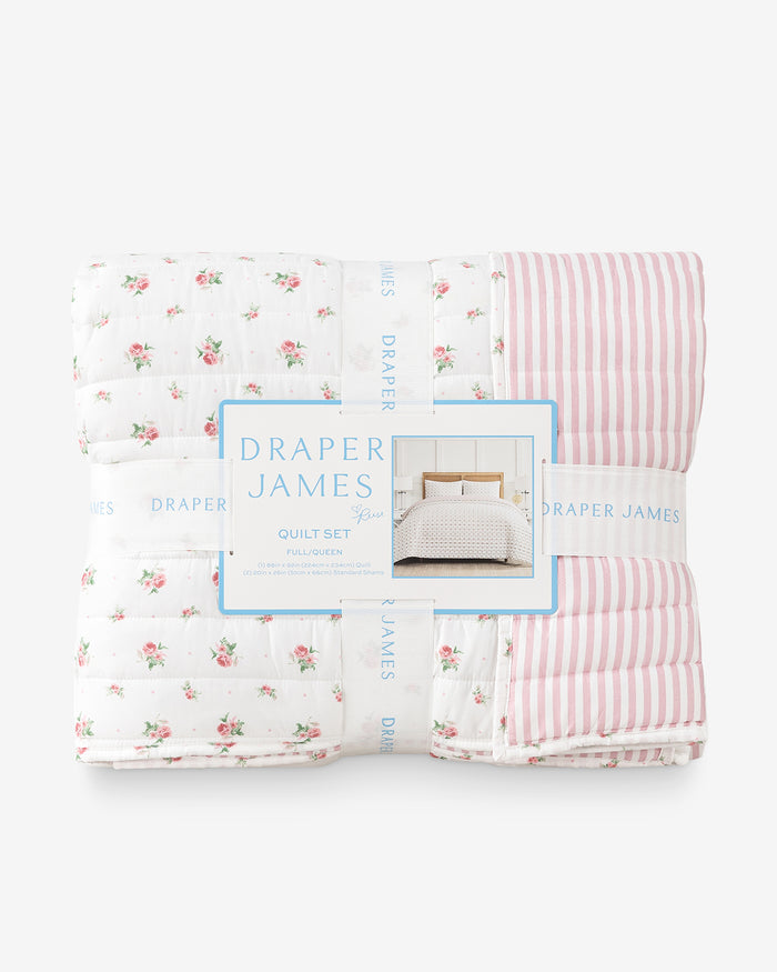 Ceraphina Floral Pink Quilt Set