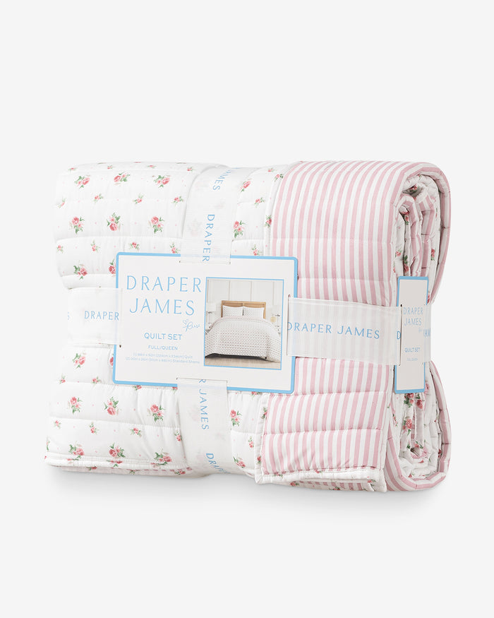 Ceraphina Floral Pink Quilt Set