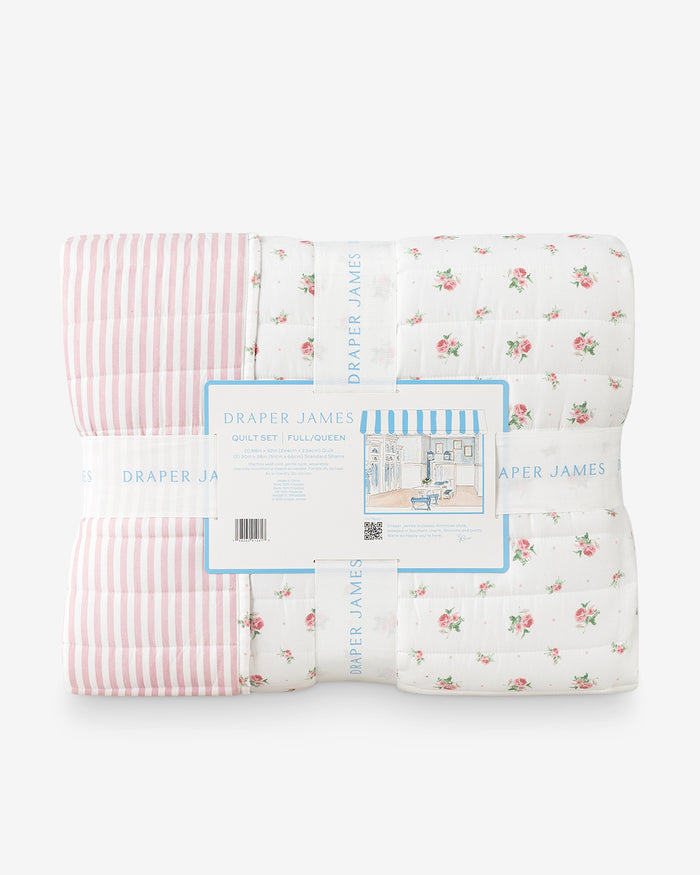 Ceraphina Floral Pink Quilt Set