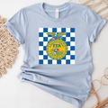 Checkered Emblem- Bella Canvas T-Shirt