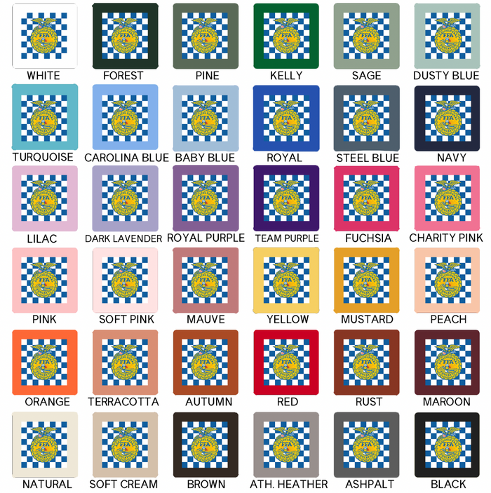 Checkered Emblem- Bella Canvas T-Shirt