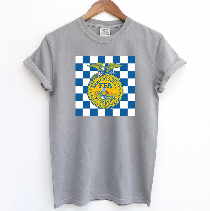 Checkered Emblem – Comfort Colors T-shirt