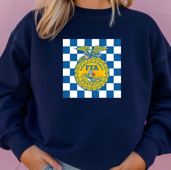 Checkered Emblem – Crewneck