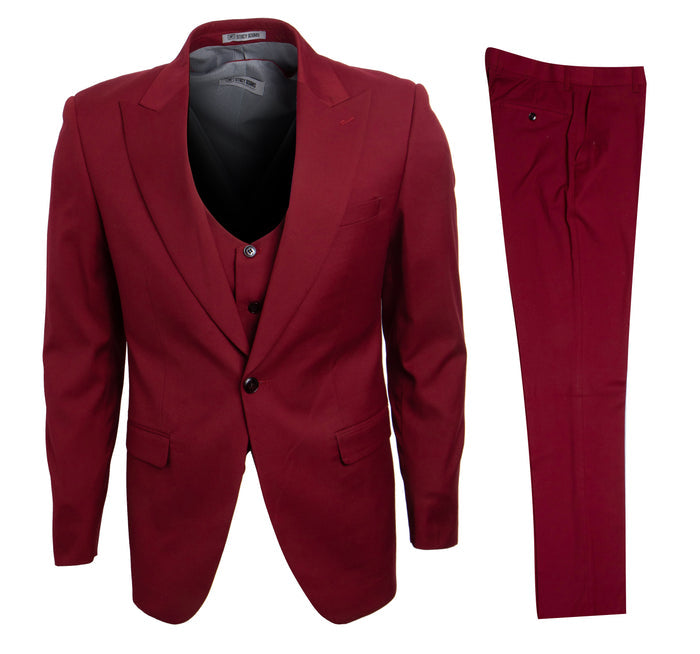 Cherry Red Stacy Adams Men's Suit - Giorgio's Menswear