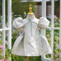 Chinese Style Ruffle Sleeve Flower Girl Dress D002