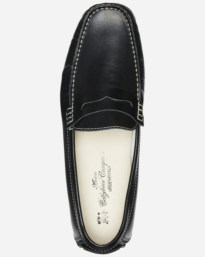 City Black Penny Loafers - Men's Loafers at Menzclub