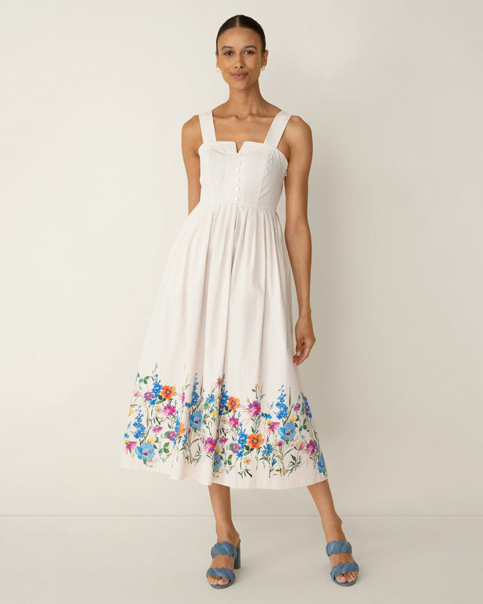 Clarence Midi Dress in Summer Blooms