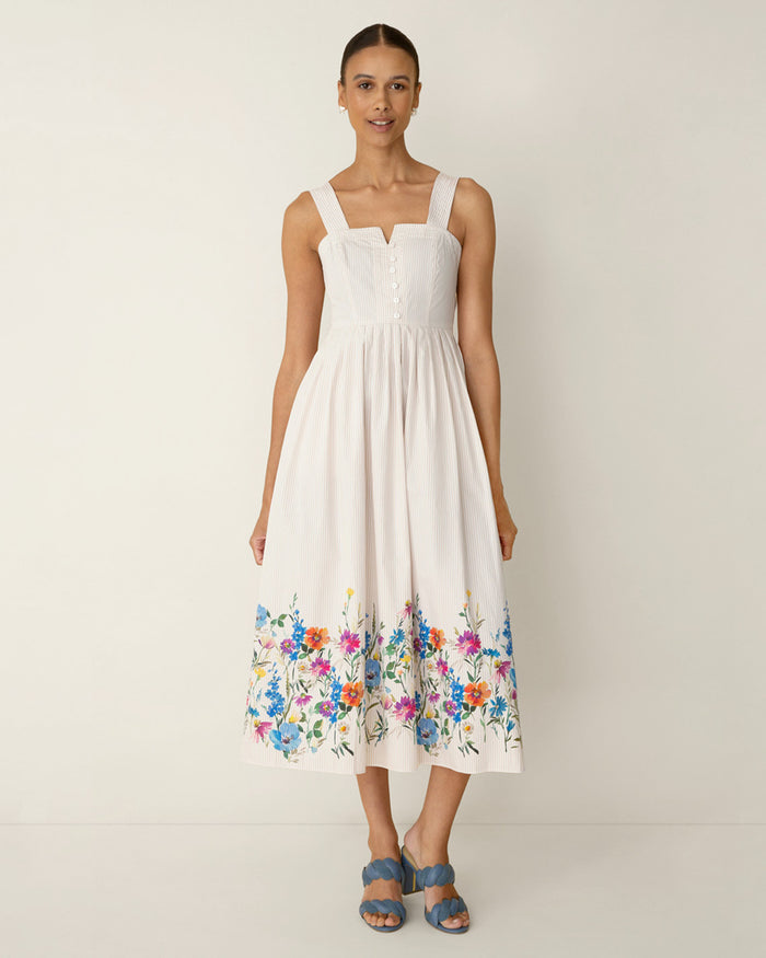 Clarence Midi Dress in Summer Blooms