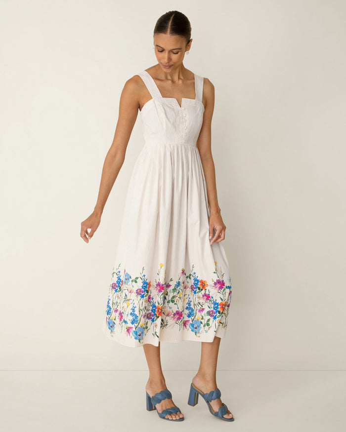 Clarence Midi Dress in Summer Blooms