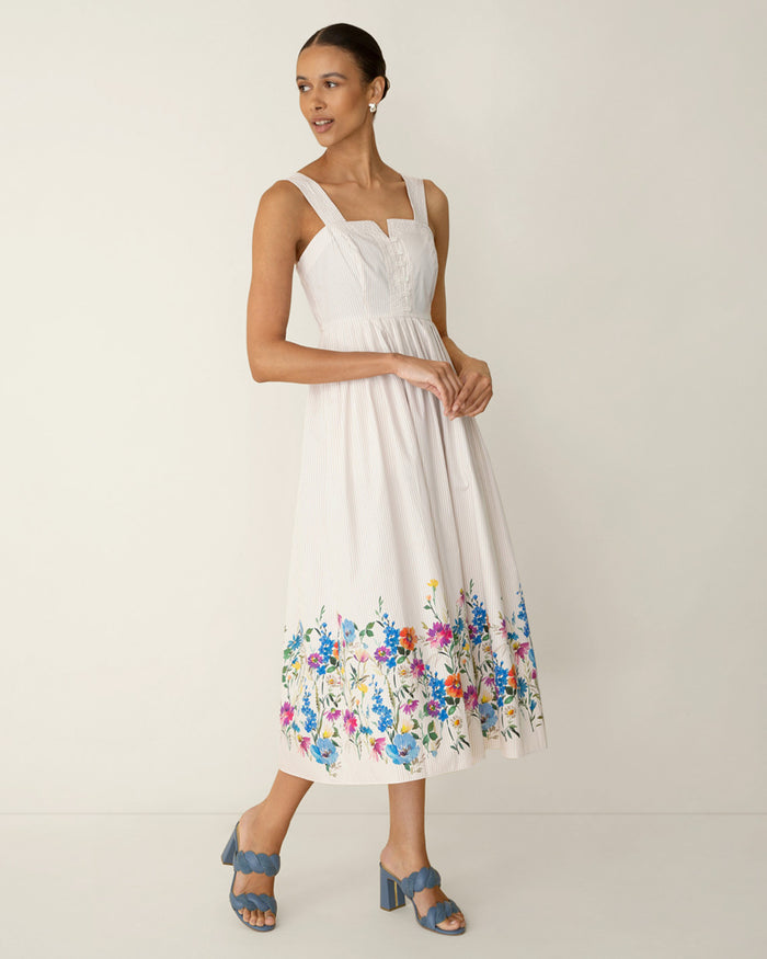 Clarence Midi Dress in Summer Blooms