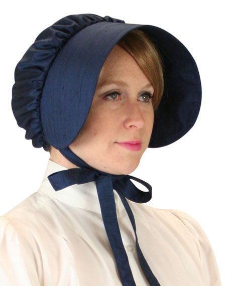 Clarissa Satin Bonnet - Blue