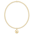Classic 2mm Bracelet with Classic 8mm Charm Gold