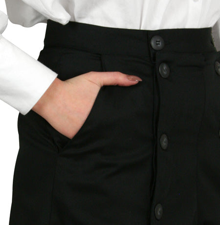 Classic Convertible Riding Skirt - Black