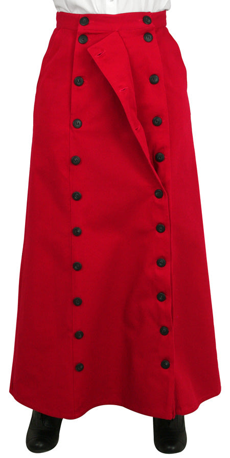 Classic Convertible Riding Skirt - Red