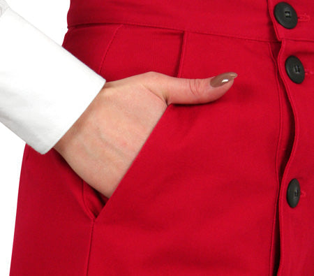 Classic Convertible Riding Skirt - Red
