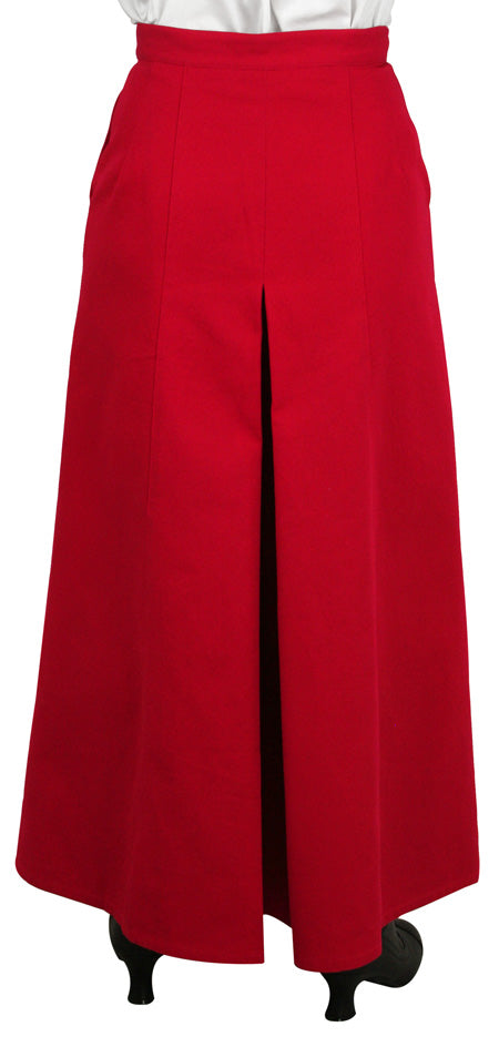 Classic Convertible Riding Skirt - Red