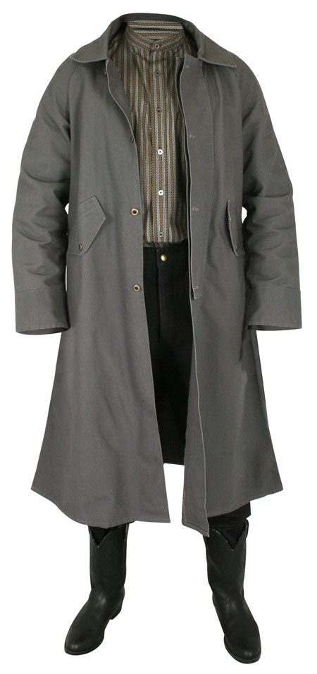 Classic Canvas Duster - Gray