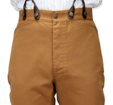 Classic Canvas Trousers - Brown
