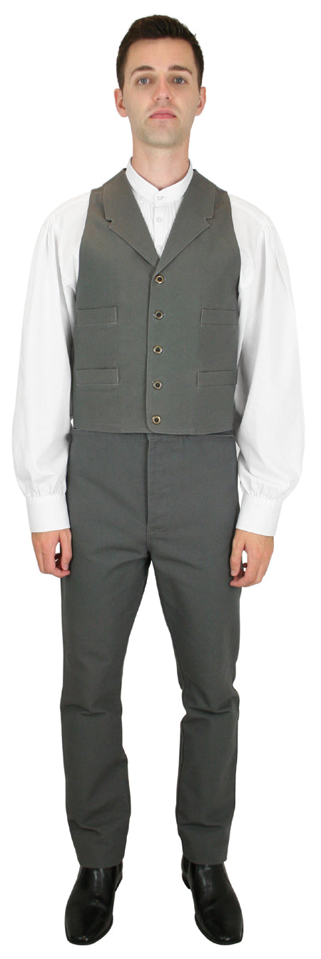 Classic Canvas Trousers - Gray