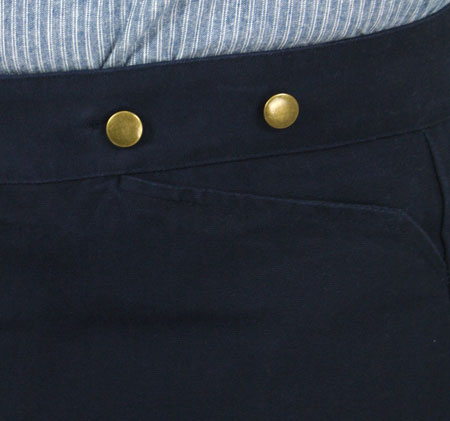 Classic Canvas Trousers - Navy