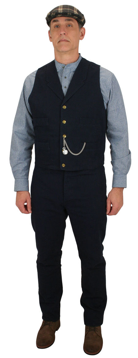 Classic Canvas Trousers - Navy