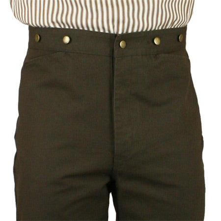 Classic Canvas Trousers - Walnut