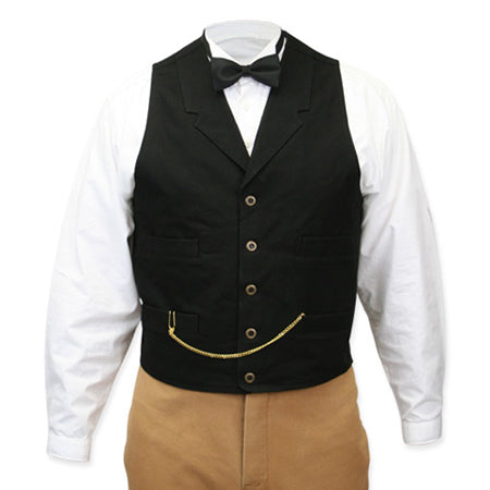 Classic Canvas Work Vest - Black