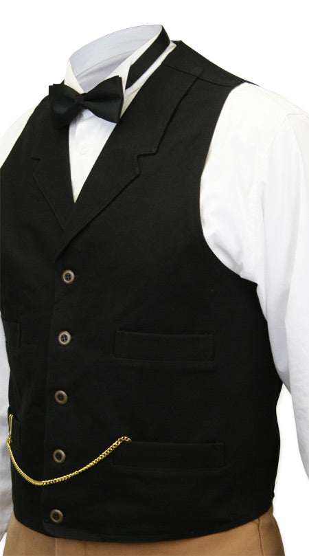 Classic Canvas Work Vest - Black