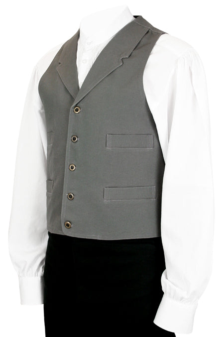 Classic Canvas Work Vest - Gray