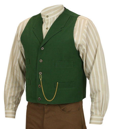 Classic Canvas Work Vest - Hunter Green