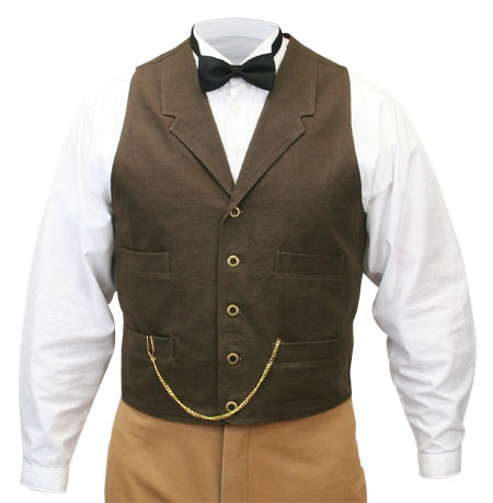 Classic Canvas Work Vest - Walnut