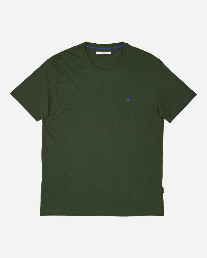 AT.P.CO Classic Crew Green Tee - Men's T-Shirts at Menzclub