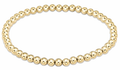 Classic Gold Bead Bracelet 4mm