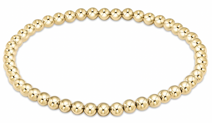 Classic Gold Bead Bracelet 4mm