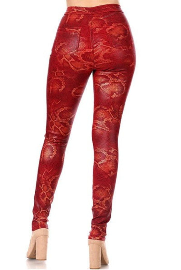 Come Closer......Snake Print Skinny Pants JC & JQ INC