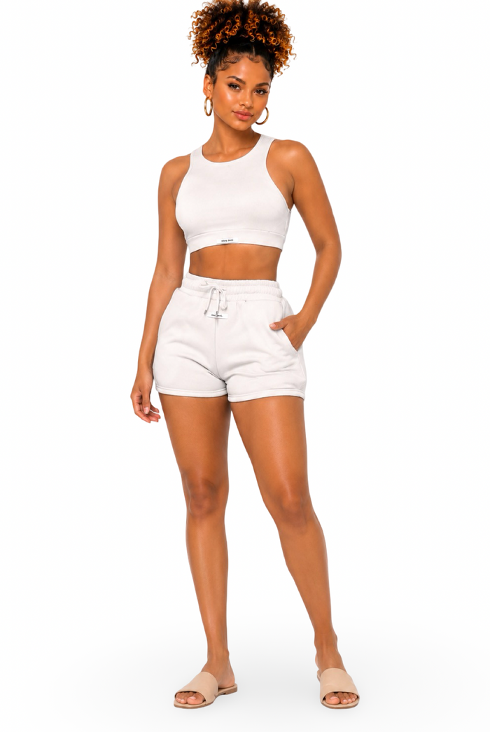 Coolin' Jogger Short Set - Crop Top & Shorts, Comfortable Fit, Versatile Style for Active Lifestyle