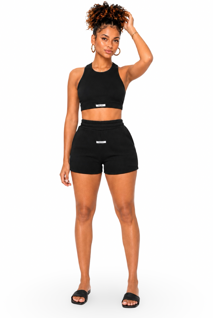 Coolin' Jogger Short Set - Crop Top & Shorts, Comfortable Fit, Versatile Style for Active Lifestyle