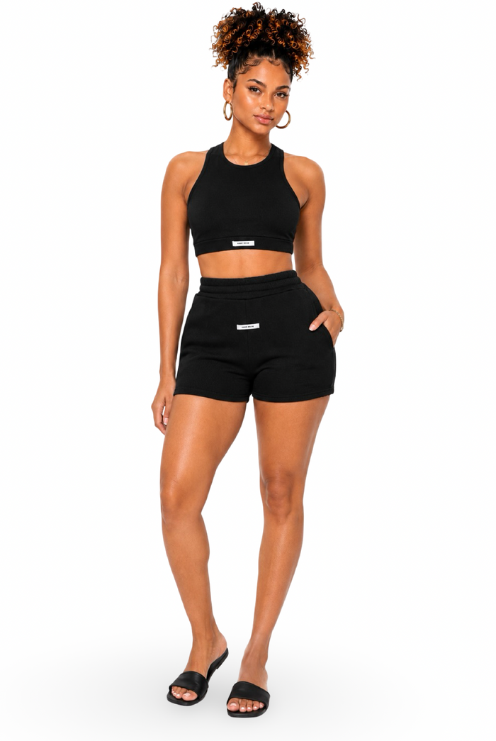 Coolin' Jogger Short Set - Crop Top & Shorts, Comfortable Fit, Versatile Style for Active Lifestyle