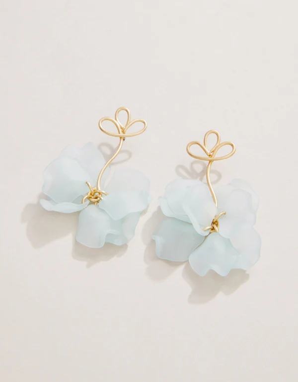 Corolla Stem Earrings Blue