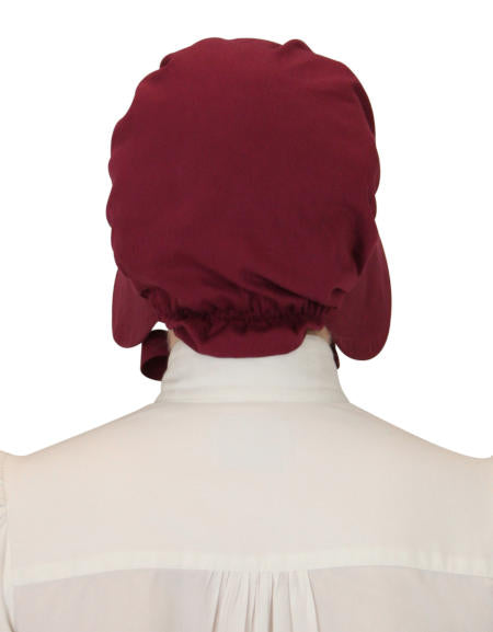 Cotton Bonnet - Burgundy