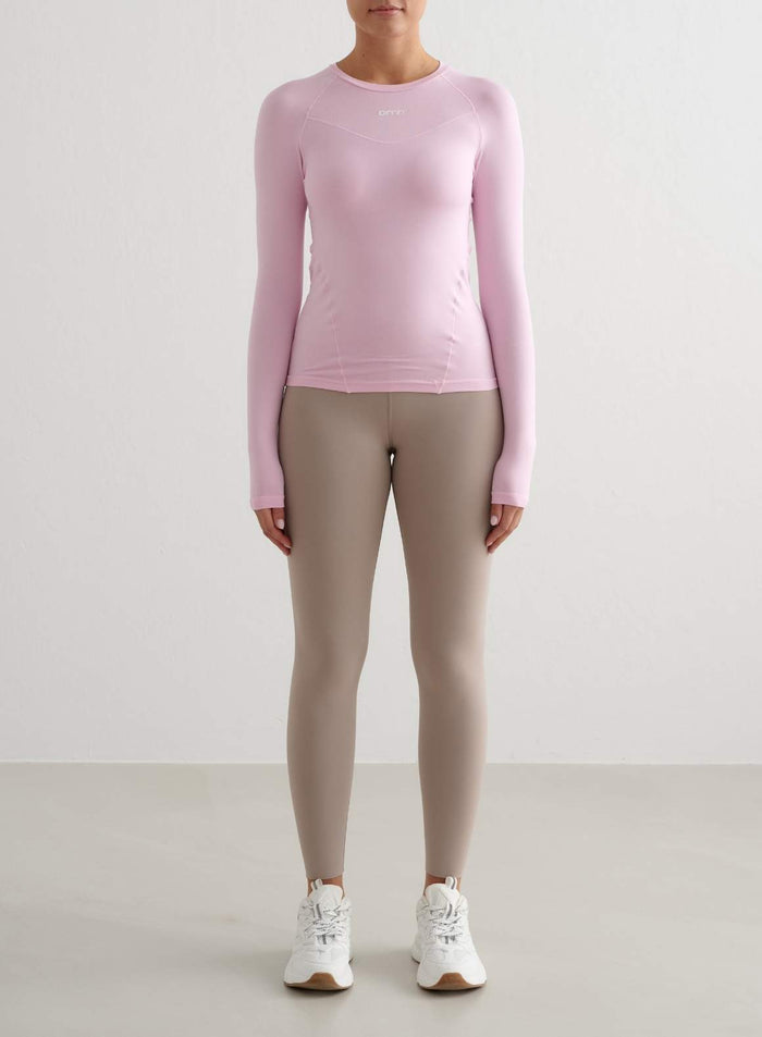 Vaaleanpunainen aim'n Cotton Candy Soft Basic Long Sleeve -paita raglanhihoilla ja tyköistuvalla mallilla.