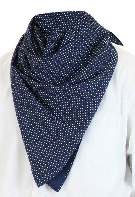 Cotton Neckerchief - Navy Dot