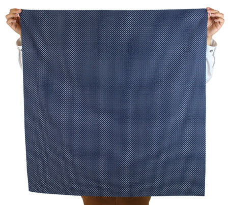 Cotton Neckerchief - Navy Dot