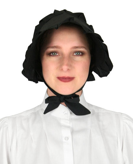 Cotton Sun Bonnet - Black