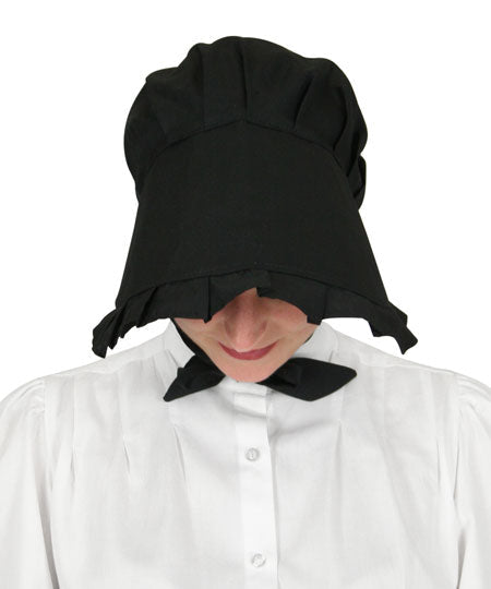 Cotton Sun Bonnet - Black