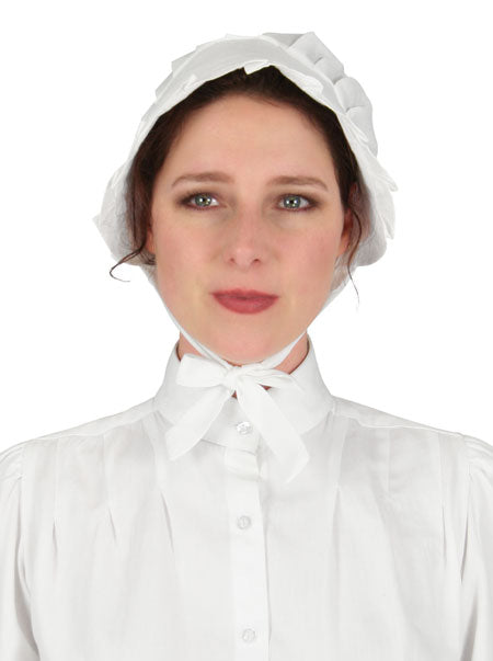 Cotton Sun Bonnet - White
