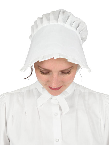 Cotton Sun Bonnet - White