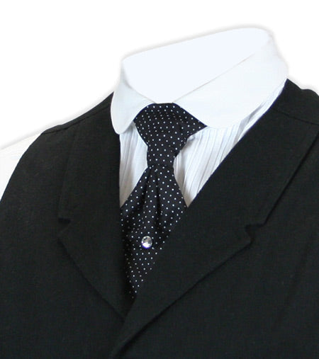 Cotton Teck Tie - Black Polka Dot