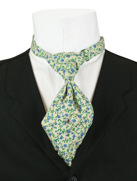 Cotton Teck Tie - Vintage Blue Rose