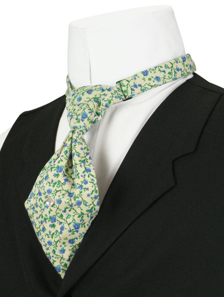 Cotton Teck Tie - Vintage Blue Rose